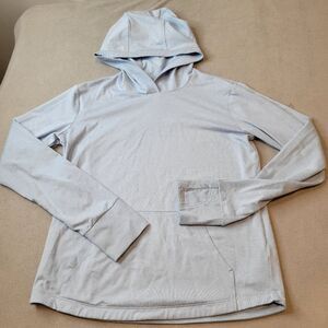 Athleta Girl Blue Hoodie Long Sleeve Top Size Large 12